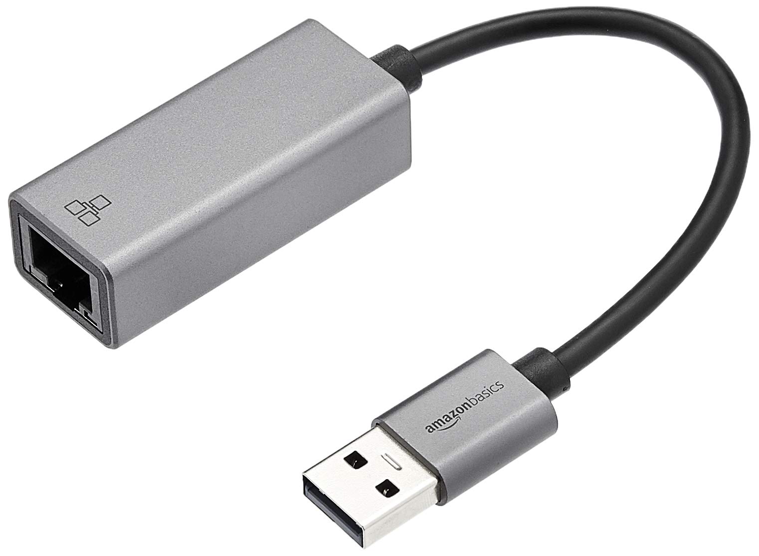 Amazon Basics Aluminum USB 3.0 Gigabit Ethernet Adapter, Gray