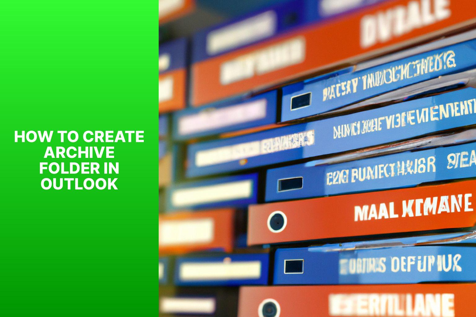 Create Archive Folder In Outlook Step by Step Guide For Efficient 